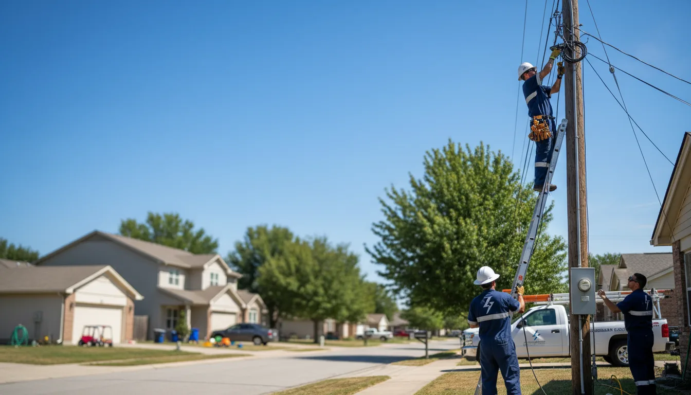 Residential electrician providing installation services in Porter, OK